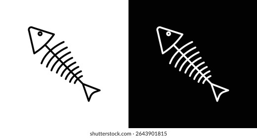 Fishbone icon Graphic vector set for ui design