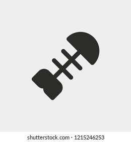 Fishbone icon isolated on background. Fish skeleton symbol modern, simple, vector, icon for website design, mobile app, ui. Vector Illustration