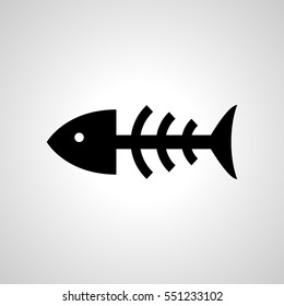 fish-bone icon. isolated sign symbol