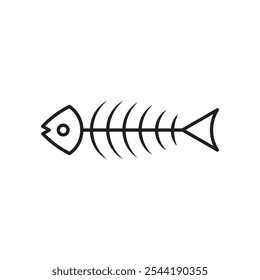 Fishbone icon. isolated vector icon.