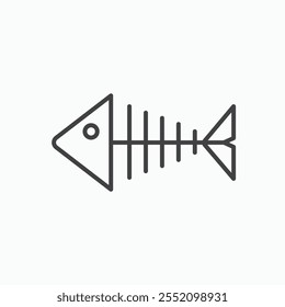 Fishbone icon. line style vector icon.