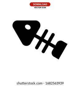 fishbone icon or logo isolated sign symbol vector illustration - high quality black style vector icons
