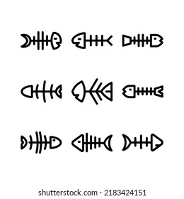 fishbone icon or logo isolated sign symbol vector illustration - Collection of high quality black style vector icons
