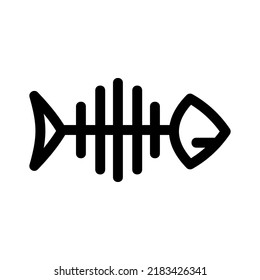 fishbone icon or logo isolated sign symbol vector illustration - high quality black style vector icons
