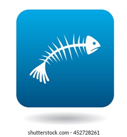 Fishbone icon in simple style on a white background