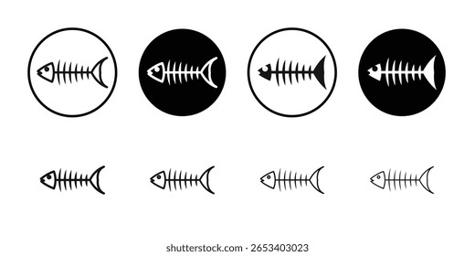 Fishbone icon simple vector isolated symbol