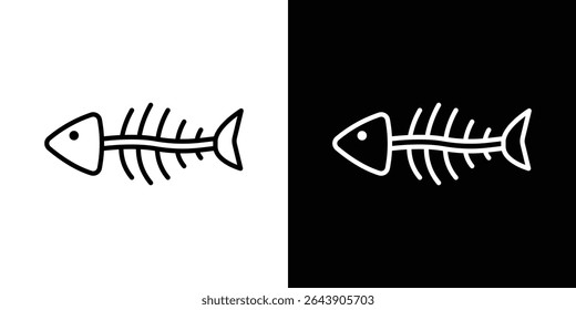 Fishbone icon symbol concept for graphic design, Website, UI. EPS