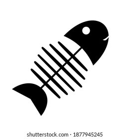 Fishbone icon. In trending design vector. Vector illustration