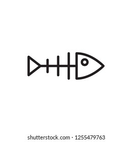 fishbone icon vector design line style