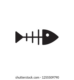 fishbone icon vector glyph style