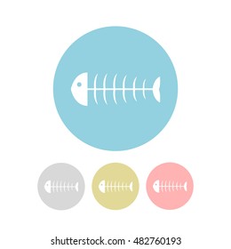 fishbone icon. vector illustration