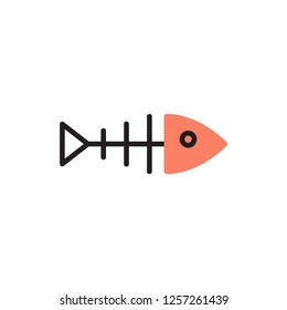 fishbone icon vector modern style