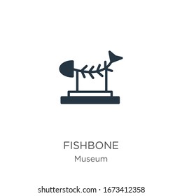 Fishbone icon vector. Trendy flat fishbone icon from museum collection isolated on white background. Vector illustration can be used for web and mobile graphic design, logo, eps10
