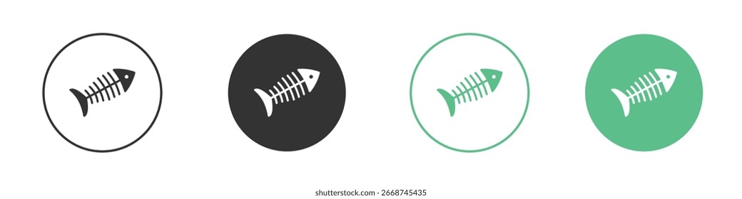 Fishbone icon for your website or app. eps10