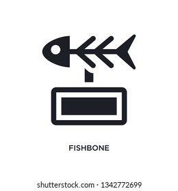 fishbone isolated icon. simple element illustration from museum concept icons. fishbone editable logo sign symbol design on white background. can be use for web and mobile