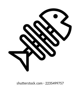 fishbone line icon illustration vector graphic