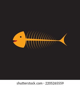 fishbone logo background vector illustration design template.