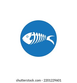 fishbone logo vector illustration design template.
