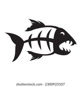 fishbone logo vector illustration design template.