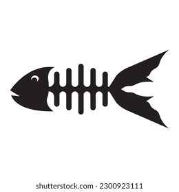 fishbone logo vector illustration design template.