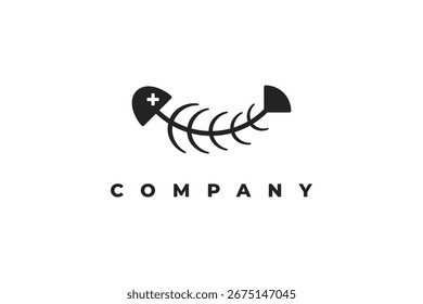 Diseño de logotipo minimalista moderno de Fishbone