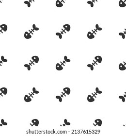 Fishbone pattern simple vector design Background white