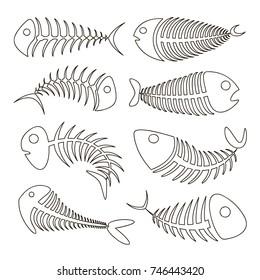 Fishbone set icons