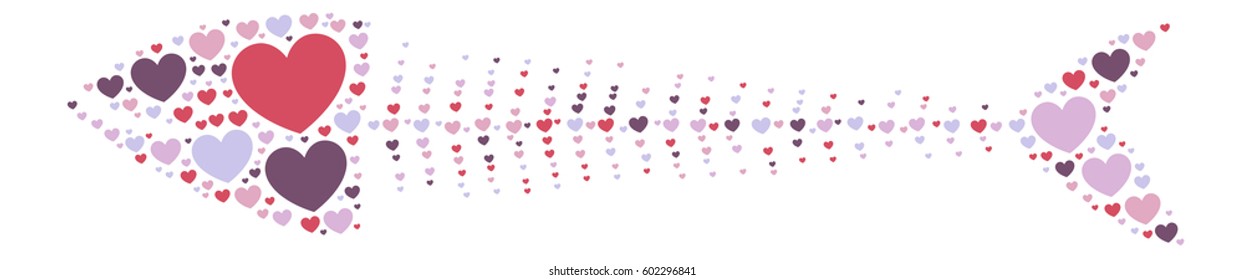 Fishbone shape design vector illustration 