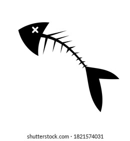fishbone silhouette. on a white background.
