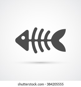 Fishbone trendy icon. Vector illustration