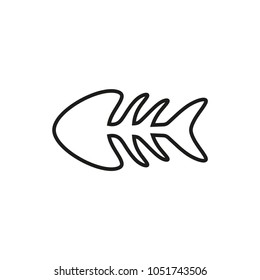 Fishbone Vector Icon