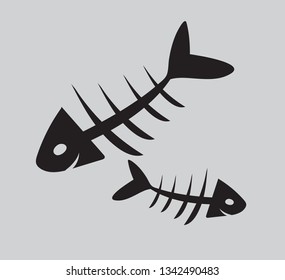 fishbone vector illustration, web icon, sign