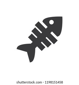 Fishbones vector icon 