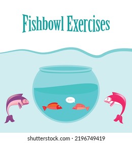 Fishbowl Exercises and Techniques vector background 