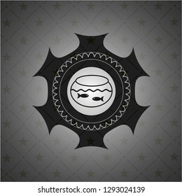 fishbowl with fish icon inside dark badge