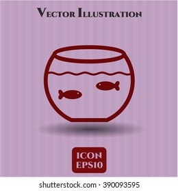 Fishbowl with Fish icon or symbol