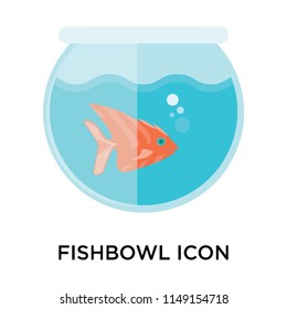 Fishbowl icon vector isolated on white background for your web and mobile app design, Fishbowl logo concept