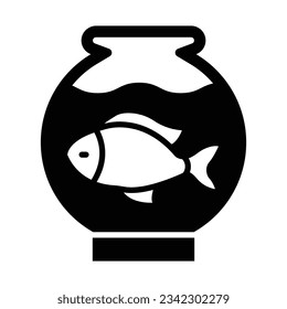 Fishbowl Vector Glyph Icon For Personal And Commercial Use.
