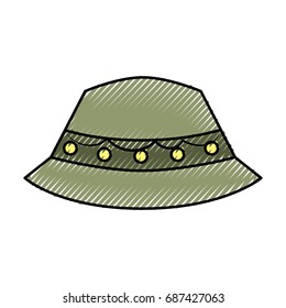 fisher hat isolated icon