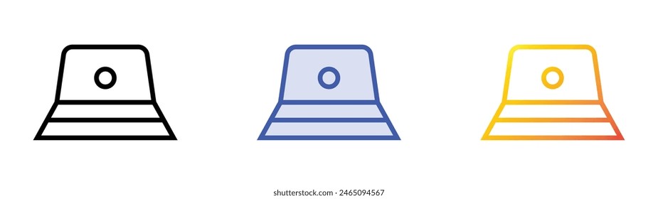 fisher icon. Linear, Blue Fill and Gradient Style Design Isolated On White Background