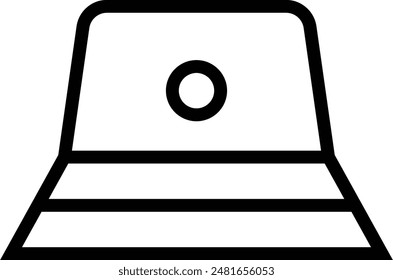 fisher icon. Thin linear style design isolated on white background
