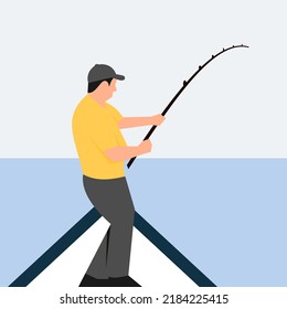 fisher illustration design icon vector	