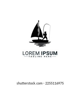 Fisher Man logo vector illustration design  
