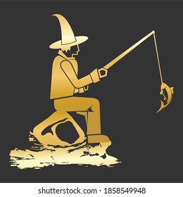 Fisher Man vector art for any kinds of uses of art work all over the world