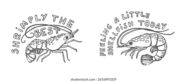 Fisherman aesthetic line art, hand drawn maritime doodles, nautical outline illustrations