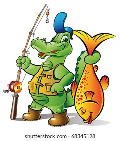fisherman alligator