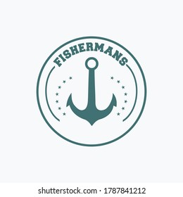 A Fisherman Anchor Badge Vector