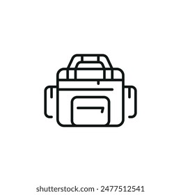 Fisherman Bag Icon. Simple fisherman bag icon for social media, app, and web design. Vector illustration.