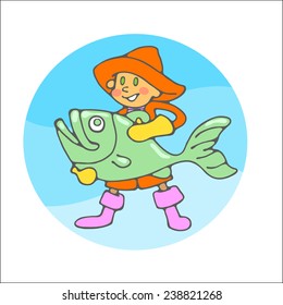 fisherman with big fish