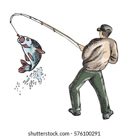 Fisherman with big fish